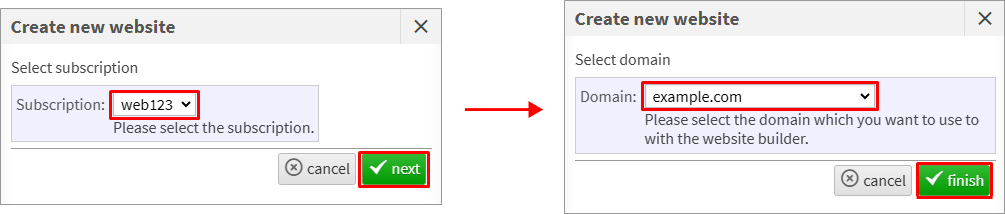 Liveconfig select subscription