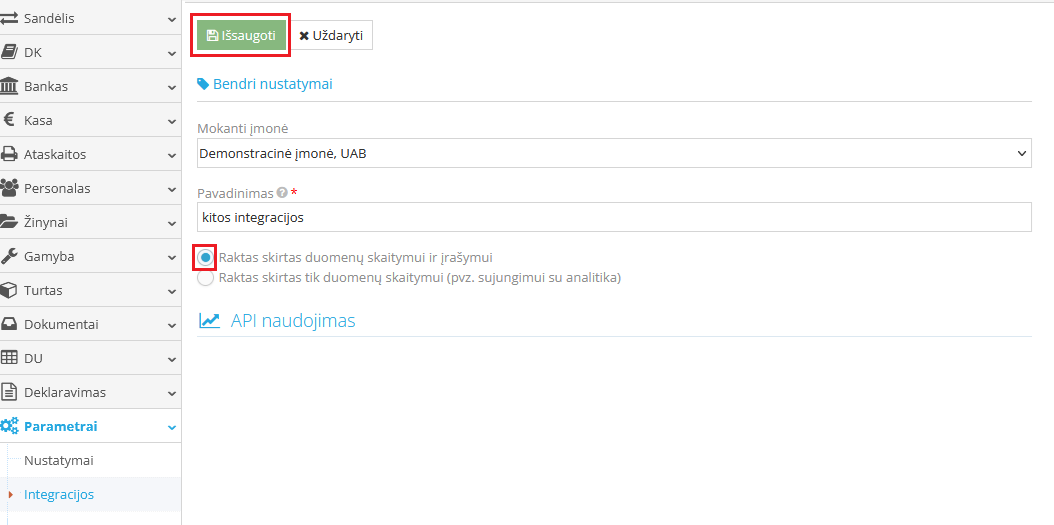API rakto pasirinkimo lange matomos paslaugos ir įmonės