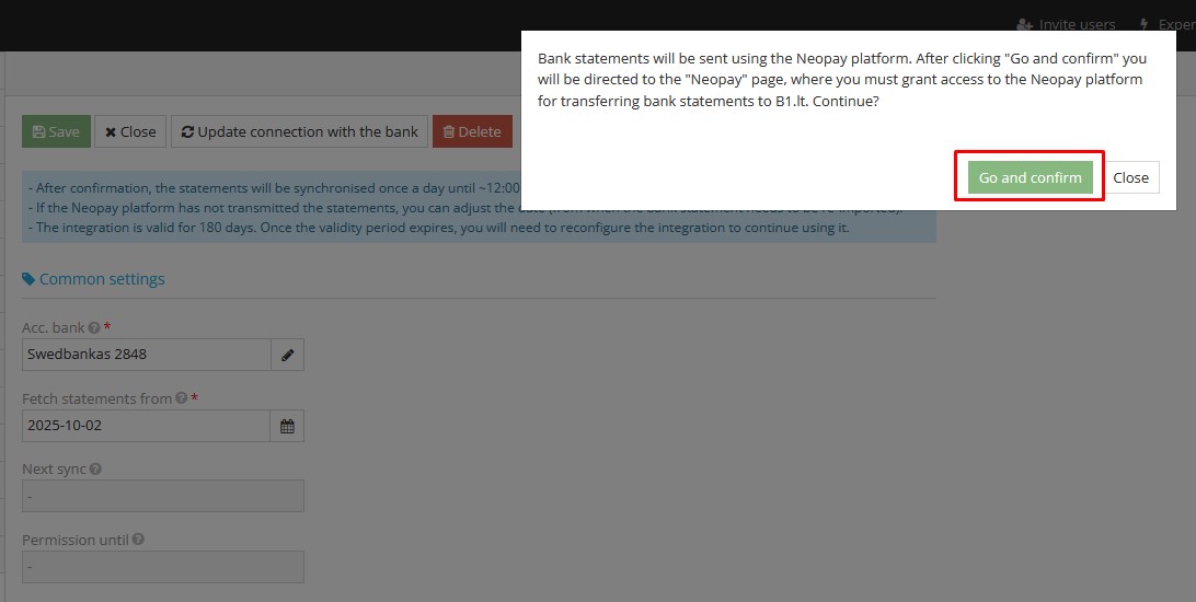 Neopay user confirmation message