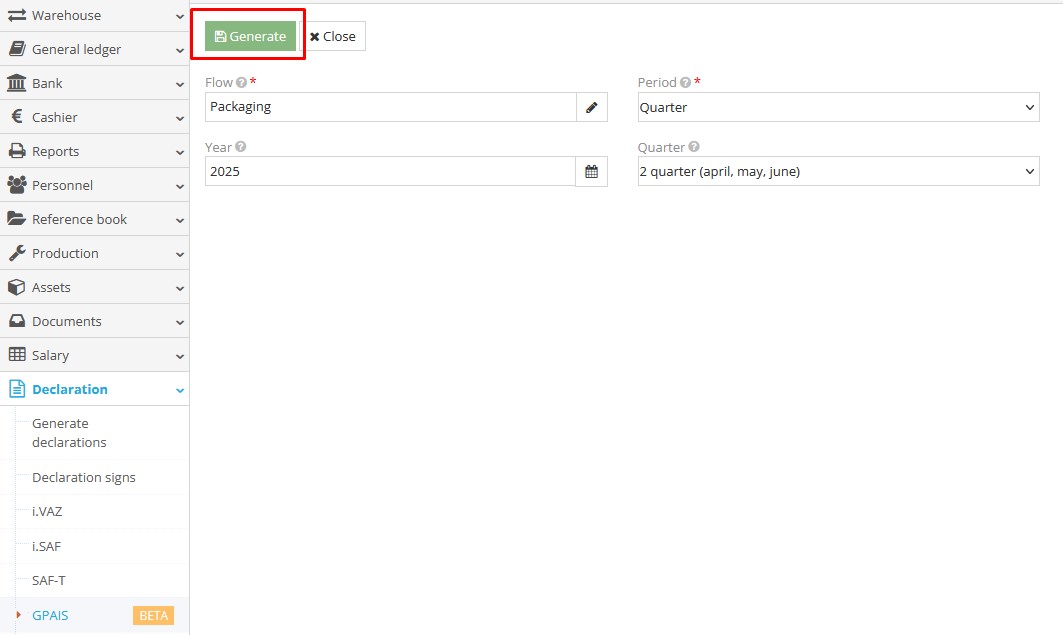 Filling in journal formation fields