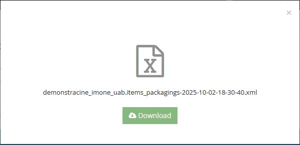 Downloading the generated XML file from GPAIS