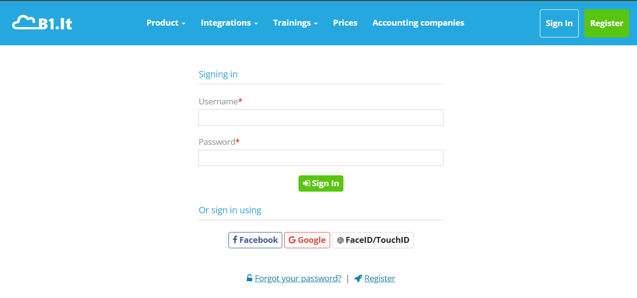 Login window for existing Site.pro account