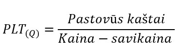 Įmonės veiklos produkto vienetų kiekio nustatymas