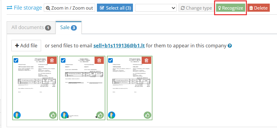 Generated entries table for insurance expenses