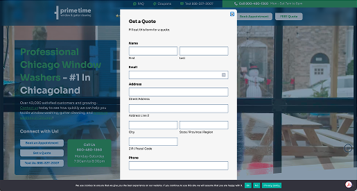 Example of showcasing services