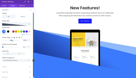 Divi banner
