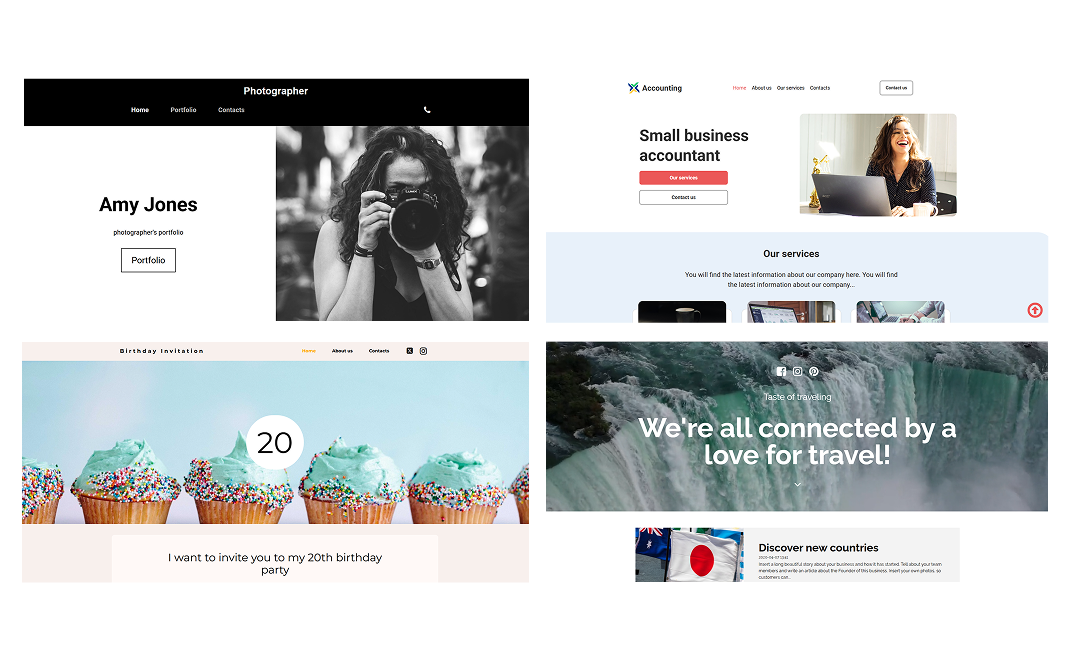 Examples of websites that can use a free hosting service