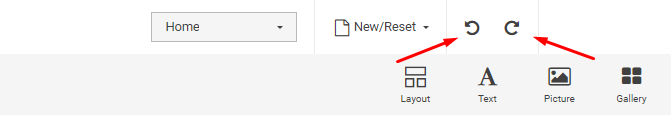 How to Undo/Redo your actions in website builder?