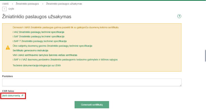 Įkelti dokumentą