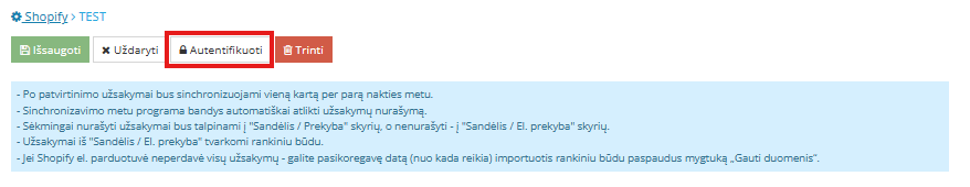 Autentifikavimo mygtukas